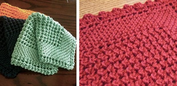 knitted dishcloth patterns diagonally knitted dishcloth [free knitting pattern] dlarmod